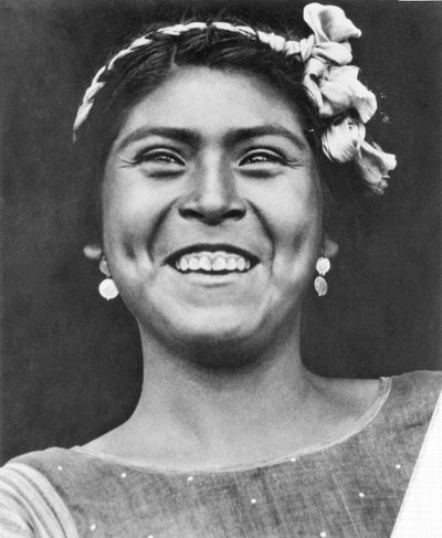 Vrouw van Tehuantepec, Mexico door Tina Modotti
